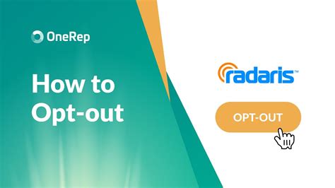 radaris opt out request page